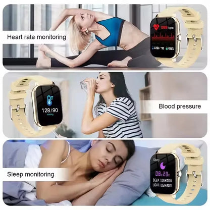Smart Watch with Full Touch Screen, Call & Message Reminder, Music Control – Compatible with iPhone & Android