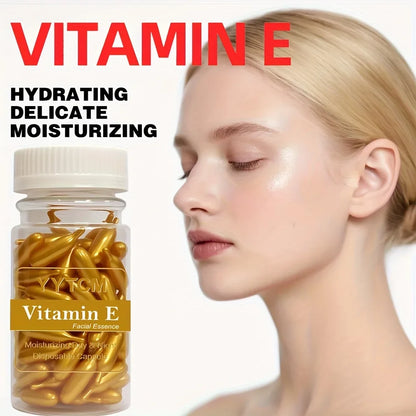 Vitamin E Serum Capsules, Single-Use Essence Capsules, Hydrating and Moisturizing Facial Skin 90 Capsules/Bottle - 1 Bottle
