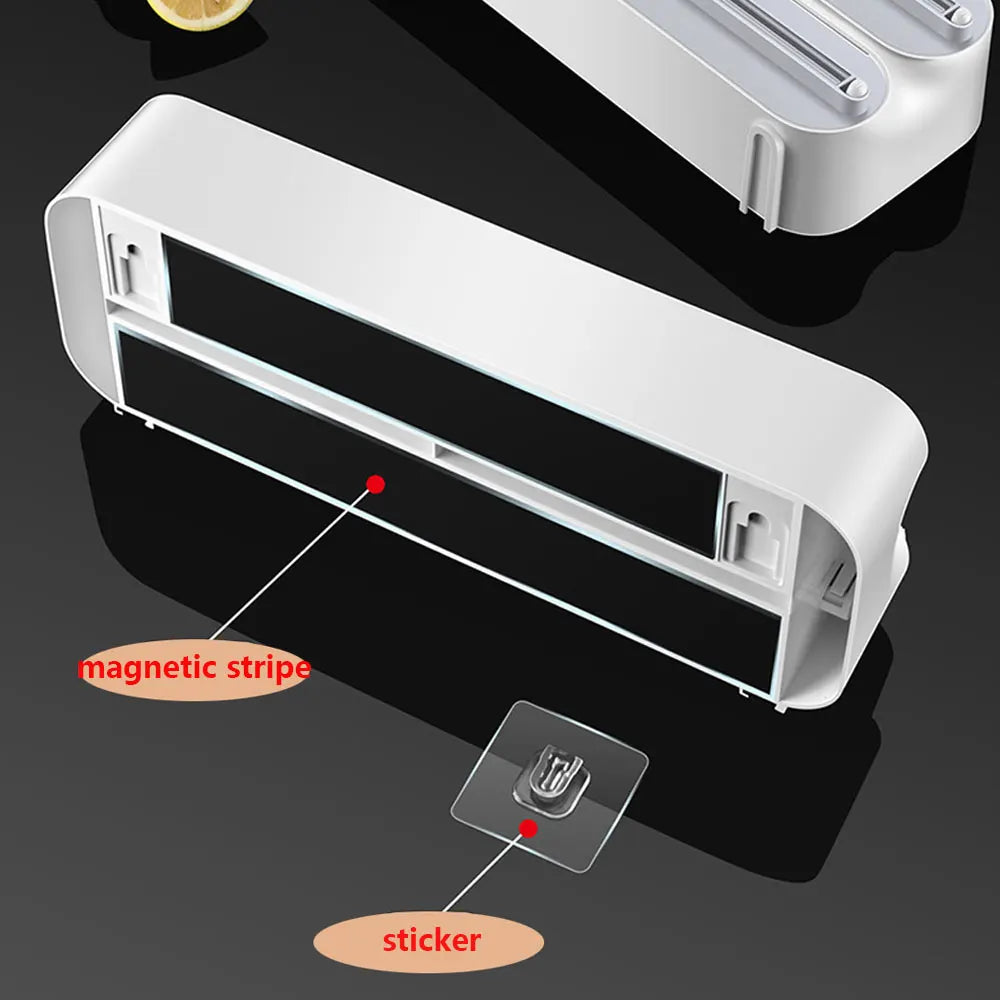 WrapMate™ 3-in-1 Organizer 🧻✨ — Cut, Store & Dispense Easily