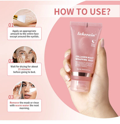 GlowSeal™ Collagen Wrapping Mask 🌙 — Firm, Tighten & Radiate Overnight