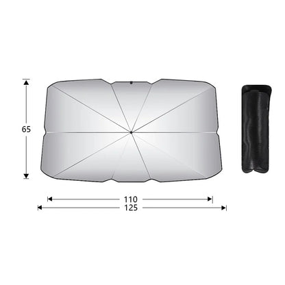 Car Sunshade for SUV & Hatchback | UV-Reflective Heat Reduction | Umbrella-Fold Design | Large 140×79 cm
