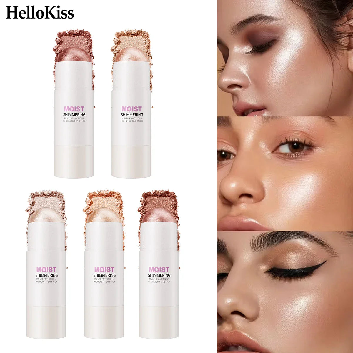 [Natural Glowup] 1pc Glowup Highlighter Stick | Natural Brightening Face Contour & Highlight Makeup, Medium Coverage, Buildable