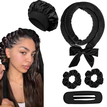 Heatless Curling Rod Headband – Satin No Heat Hair Curler