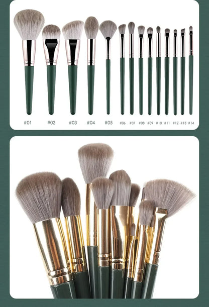 14-Piece Makeup Brush Set – Soft Fluffy Professional Beauty Brushes