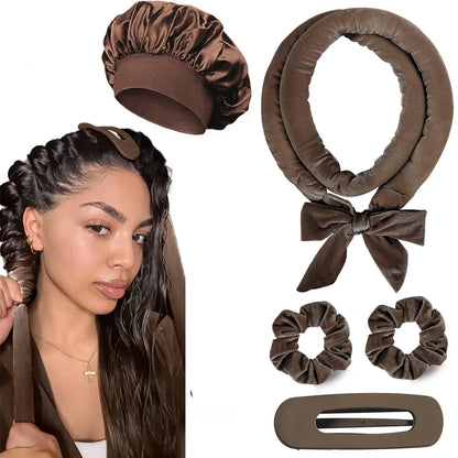 Heatless Curling Rod Headband – Satin No Heat Hair Curler