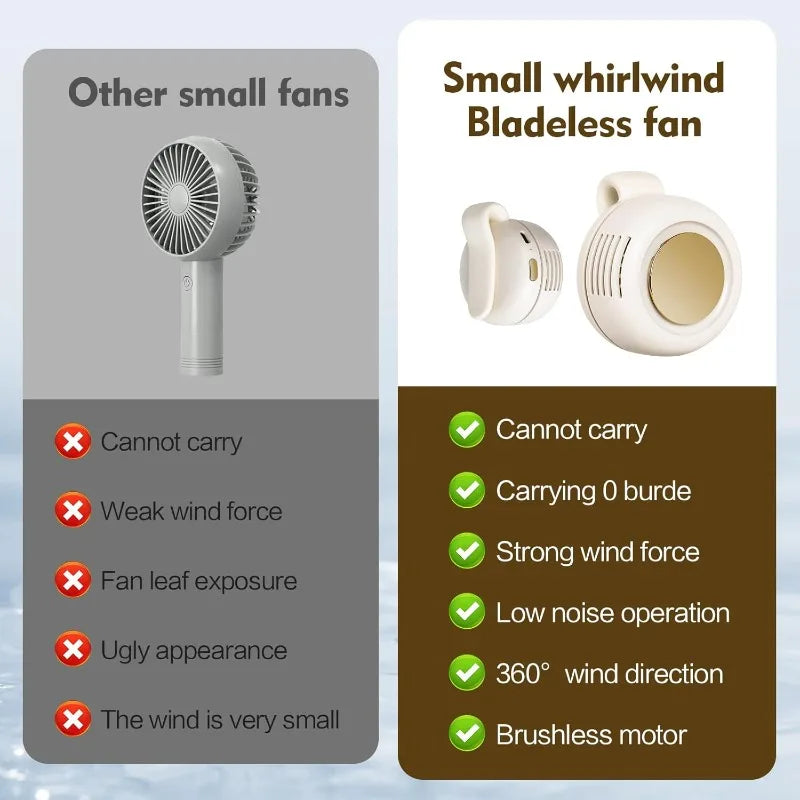 Portable Mini Bladeless Clip-On Fan