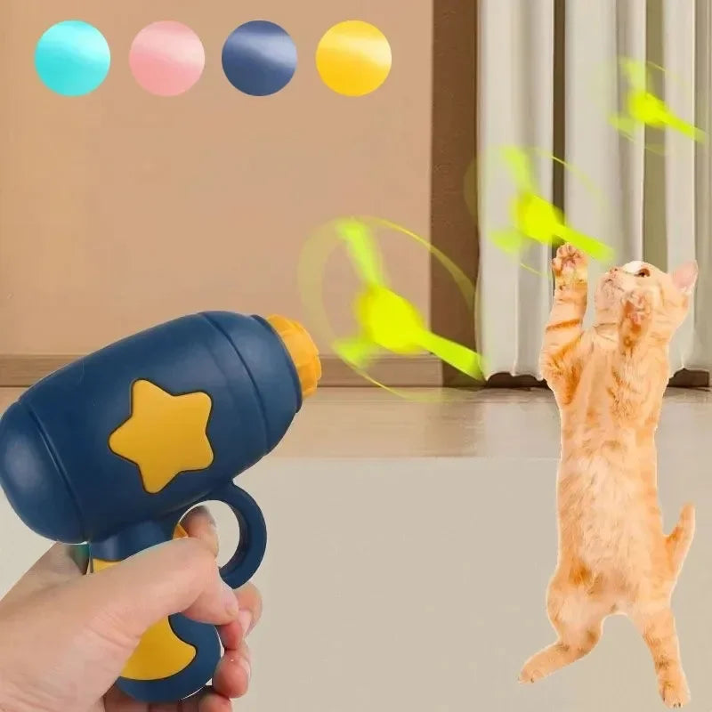 Interactive Cat Toy Flying Disc Launcher – Indoor Hunt & Play Gun