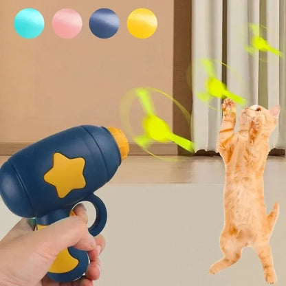Interactive Cat Toy Flying Disc Launcher – Indoor Hunt & Play Gun