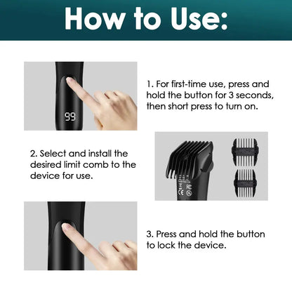 Smart Hair Clipper for Men with Beard