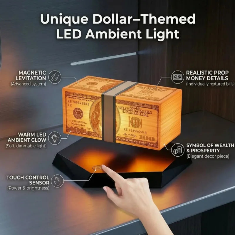CashFloat™ Money Lamp 💸✨ — Levitating Luxury for Your Desk