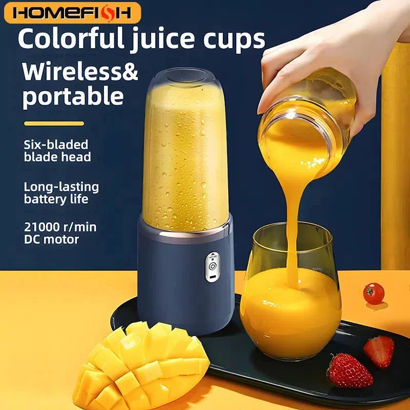 Portable Mini Blender Juicer – USB Rechargeable Personal Smoothie Maker