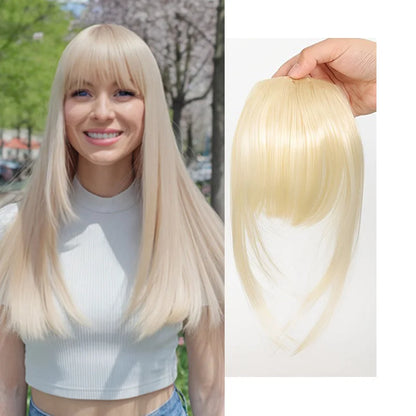 Bangs Dark Brown Synthetic Hair Clip-In – Natural Wispy Fringe Wear