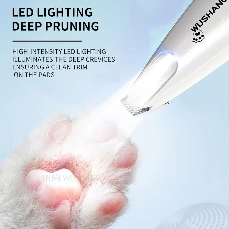 Waterproof Electric Pet Groomer Trimmer with LED Light