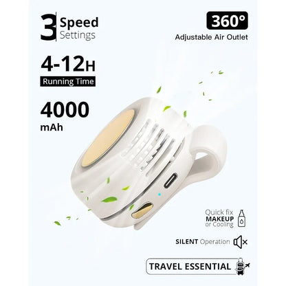 Portable Mini Bladeless Clip-On Fan