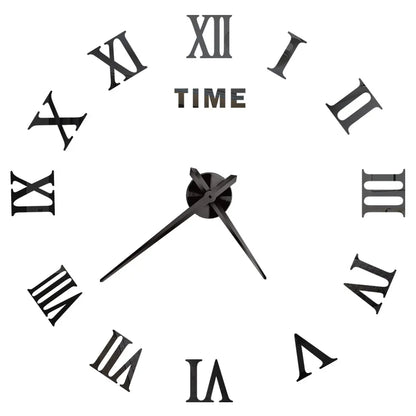 Creative Frameless DIY Wall Clock Wall Decal Home Silent Clock Living Room Office Wall Decoration