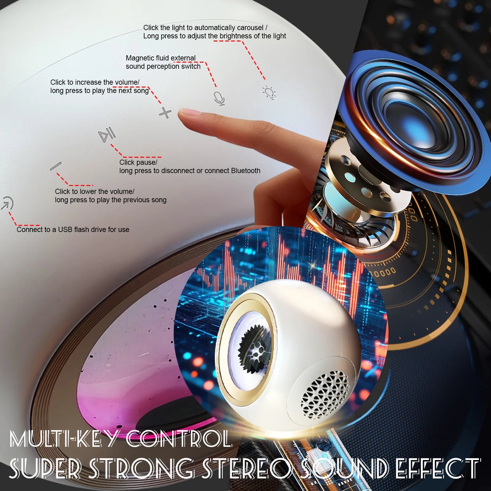 FluidBeat™ Speaker 🧲🎵 — Watch Your Music Come Alive