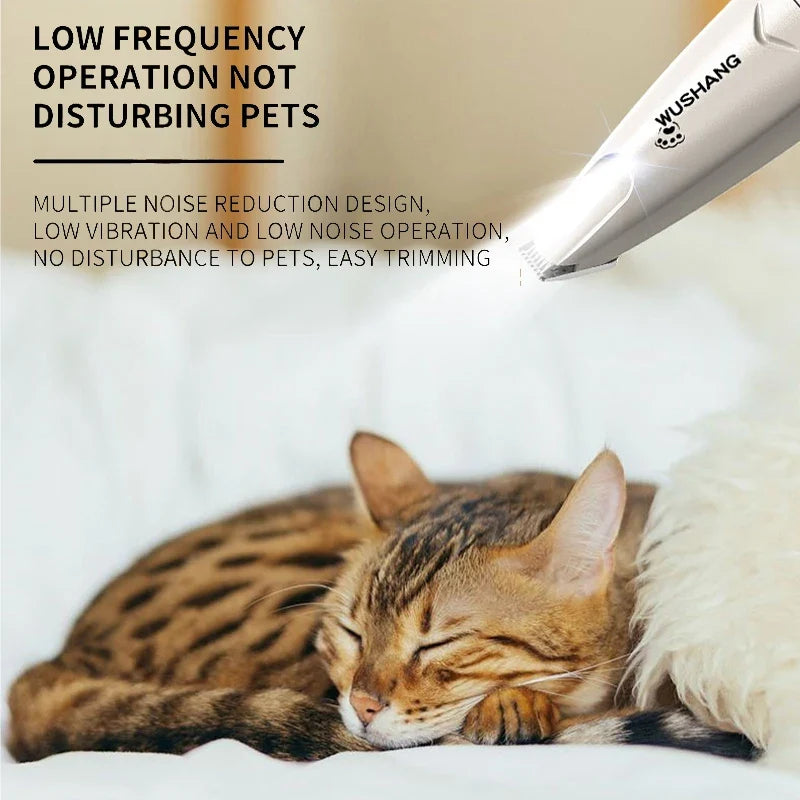 Waterproof Electric Pet Groomer Trimmer with LED Light