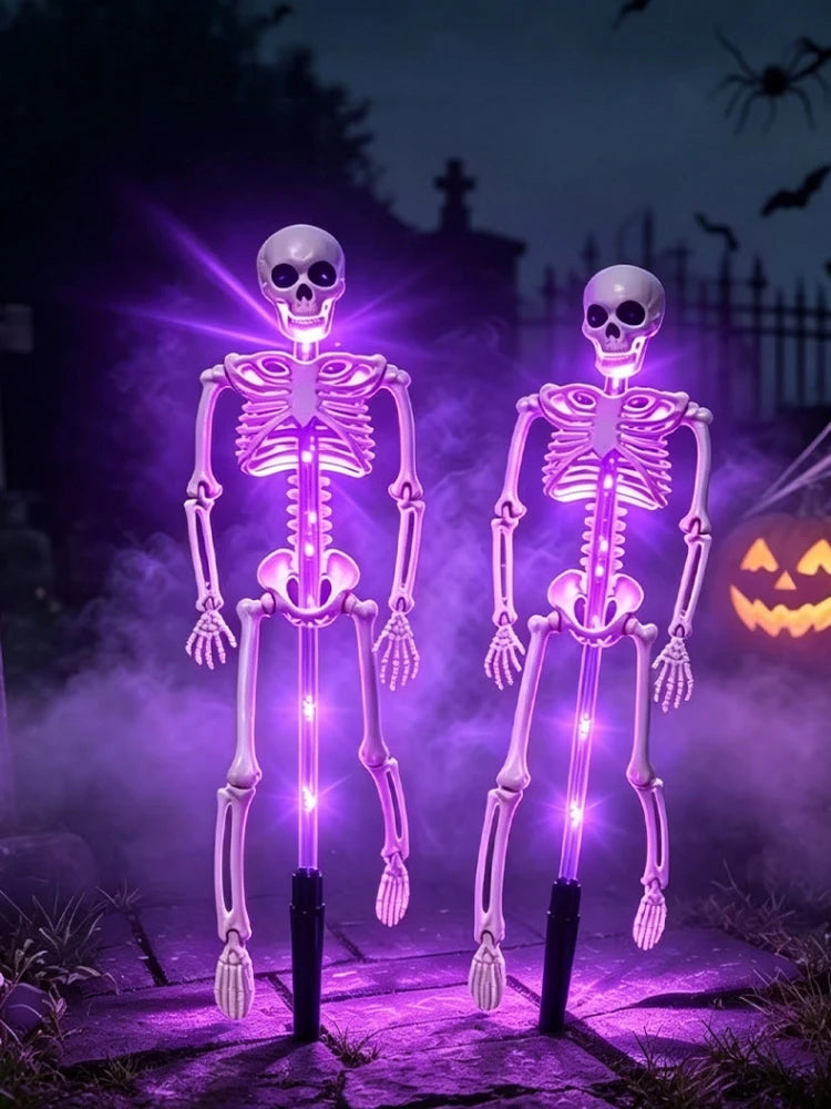 GlowBones™ Yard Stake ☠️🌞 – Solar-Powered Spooky Glow