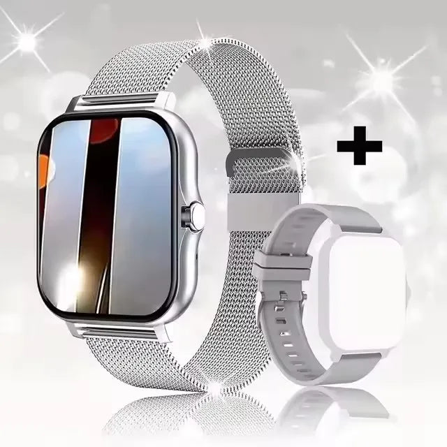 Smart Watch with Full Touch Screen, Call & Message Reminder, Music Control – Compatible with iPhone & Android
