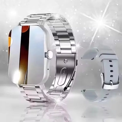 Smart Watch with Full Touch Screen, Call & Message Reminder, Music Control – Compatible with iPhone & Android