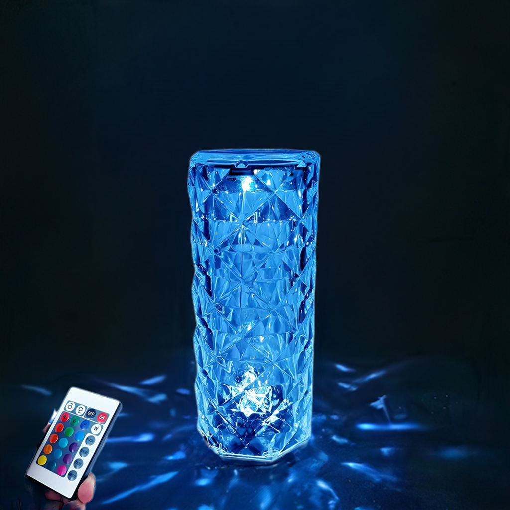 16 Color Changing Rose Crystal Diamond Table Lamp
