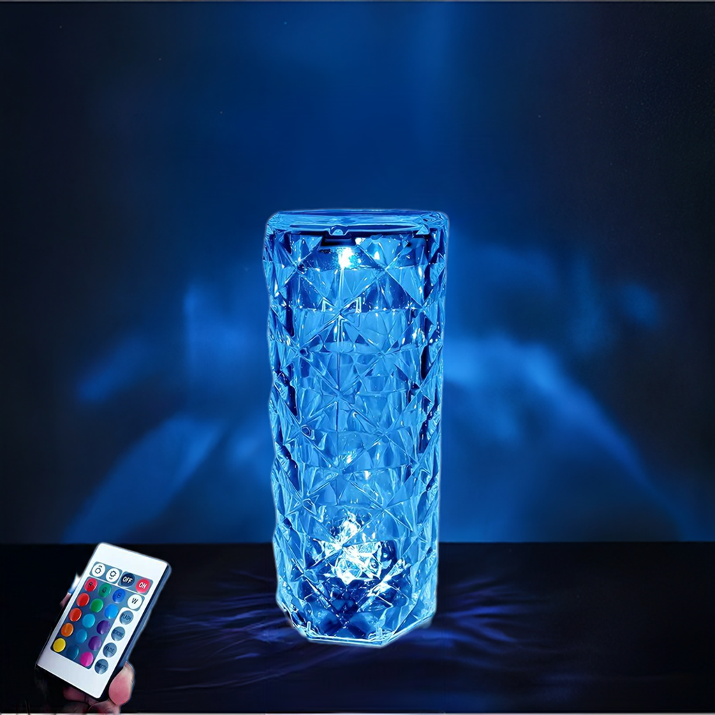 16 Color Changing Rose Crystal Diamond Table Lamp