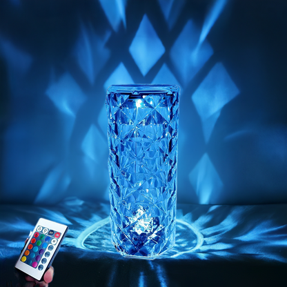 16 Color Changing Rose Crystal Diamond Table Lamp