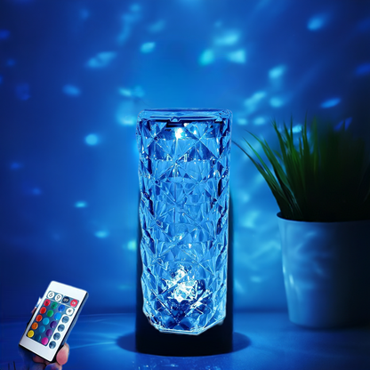 16 Color Changing Rose Crystal Diamond Table Lamp