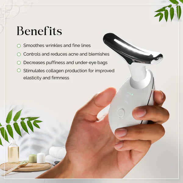7 Color LED V Face Massager - Anti Aging Skin Care Device