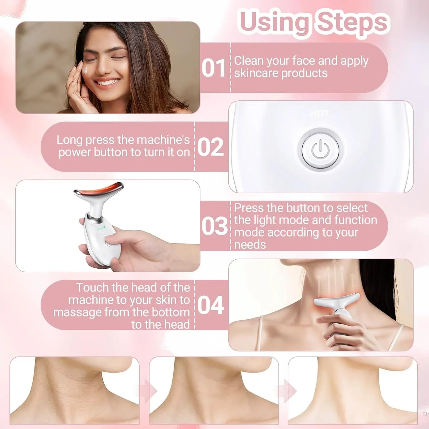 7 Color LED V Face Massager - Anti Aging Skin Care Device