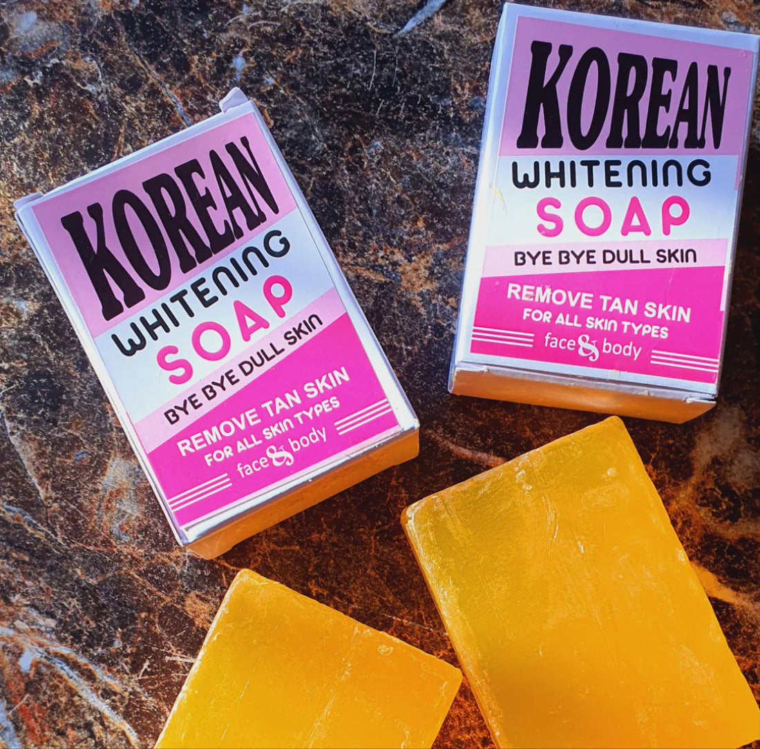 Korean Whitening Soap – Bye Bye Dull Skin | Kojic Acid, Vitamin C & Niacinamide | Brightening & Tan Removal