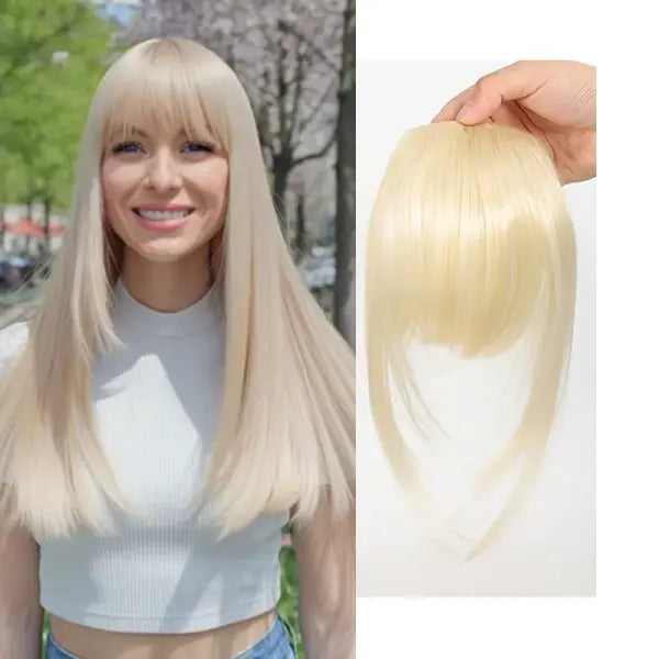 Bangs Dark Brown Synthetic Hair Clip-In – Natural Wispy Fringe Wear