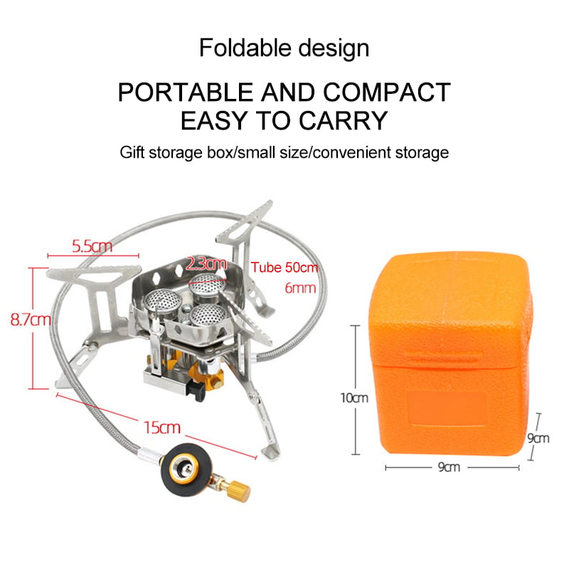 📢📢50% OFF !! ⏰Camping Gas Burner – 5800W, Piezo Ignition, Windproof 🔥