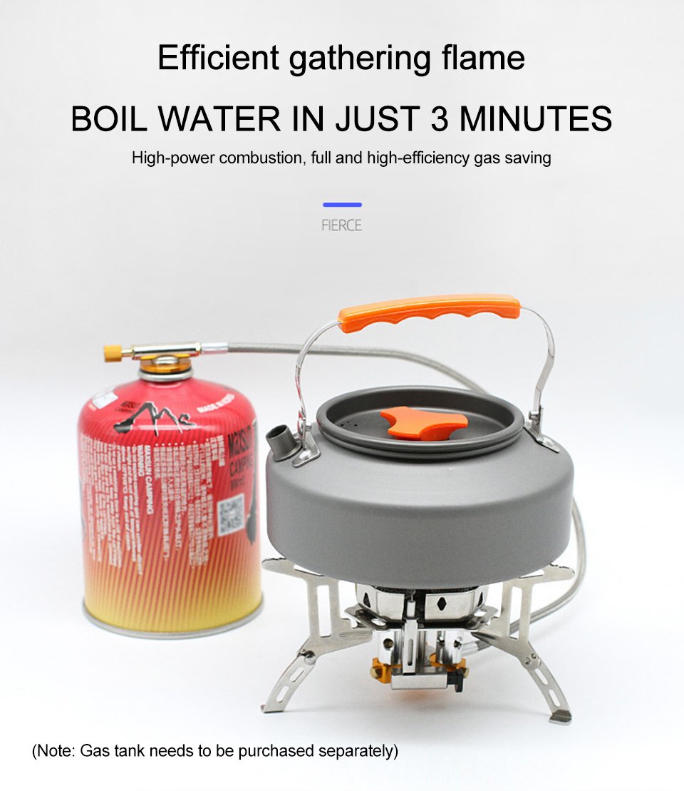 📢📢50% OFF !! ⏰Camping Gas Burner – 5800W, Piezo Ignition, Windproof 🔥